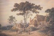 William Frederick Wells Cottages at Knockholt (mk47) Germany oil painting artist